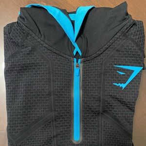 (RARE) gymshark onyx 1.0 blue zip up